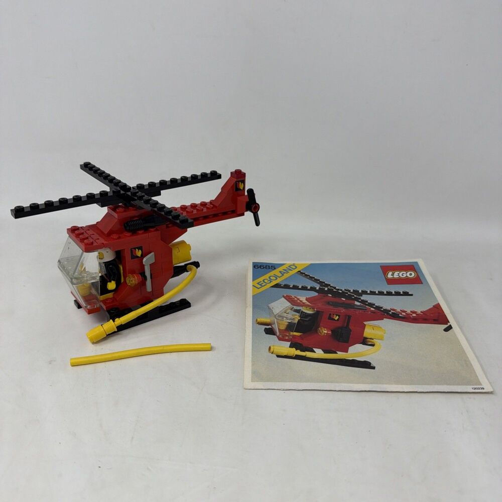 Lego 6685 Classic Town Helicopter FIRE COPTER 1 w/Instructions - 97% Complete